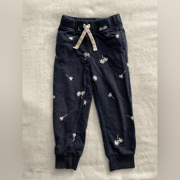 Old Navy navy palm tree sweatpants with pockets 3T - Picture 1 of 4